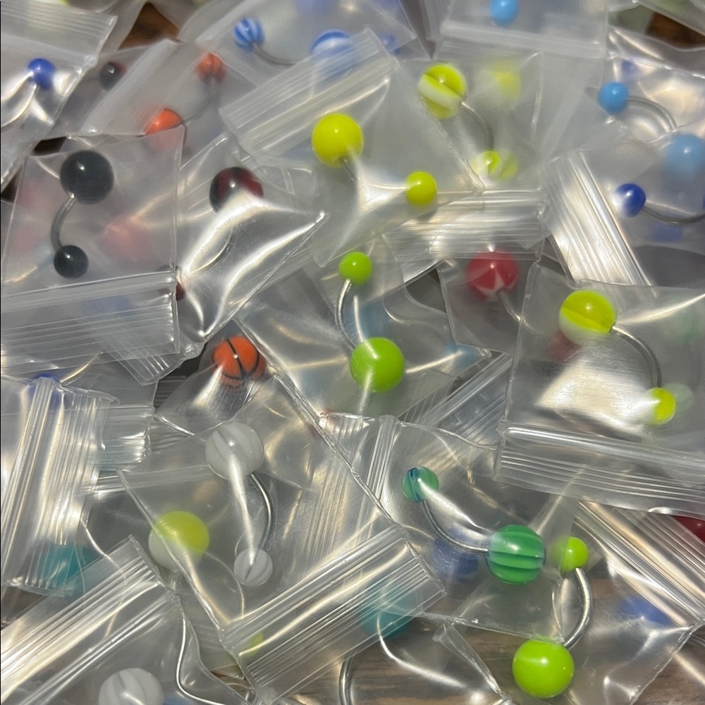 Colorful Acrylic Belly Button Rings